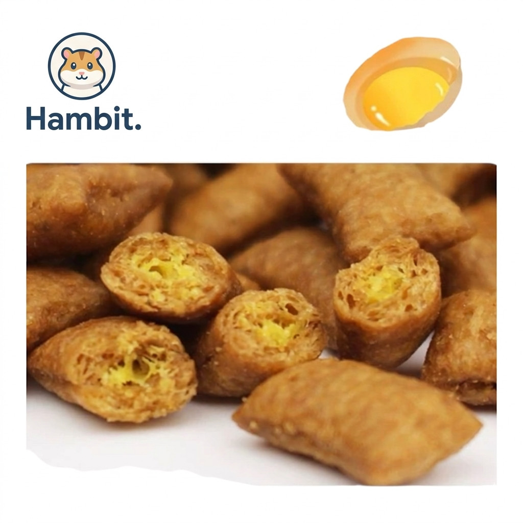 Hambit. คุกกี้ปลาแซลมอนไส้ไข่แดง ขนมสัตว์เลี้ยง แฮมเตอร์ ชูการ์ไกลเดอร์ หอมอร่อย โปรตีนสูง