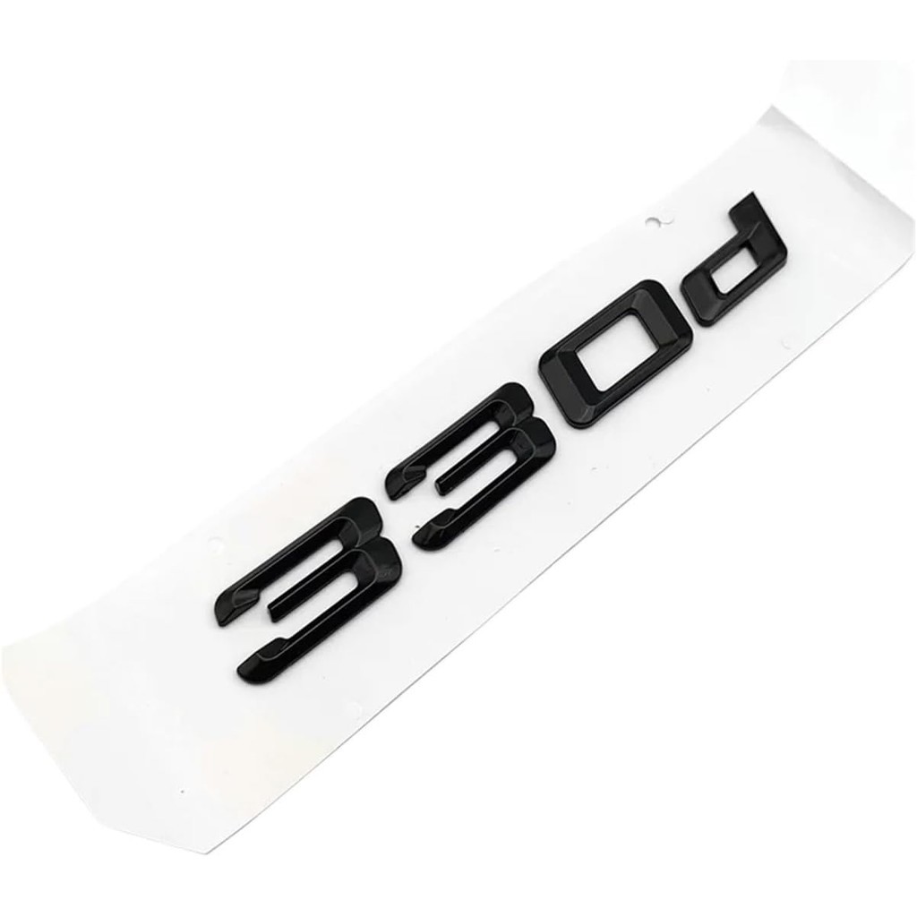 3D ABS Chrome โลโก้สีดํา 330i 330d สัญลักษณ์ตัวอักษรสติกเกอร์รถ Trunk Badge ใช้งานร่วมกับ E46 E90 E9
