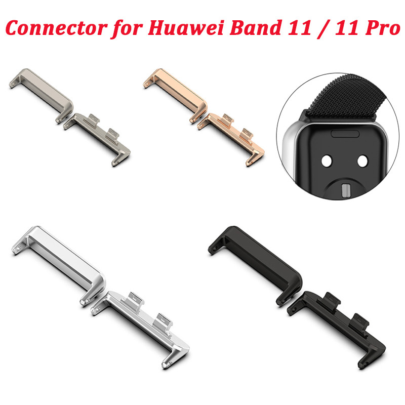 สแตนเลสขั้วต่อโลหะสําหรับ Huawei Band 11 / 11 Pro Band Link การเชื่อมต่อสําหรับ Smartwatch Huawei Band 11 / 11 Pro (ใช้ร่วมกันพร้อมสายนาฬิกา 18 มม.)