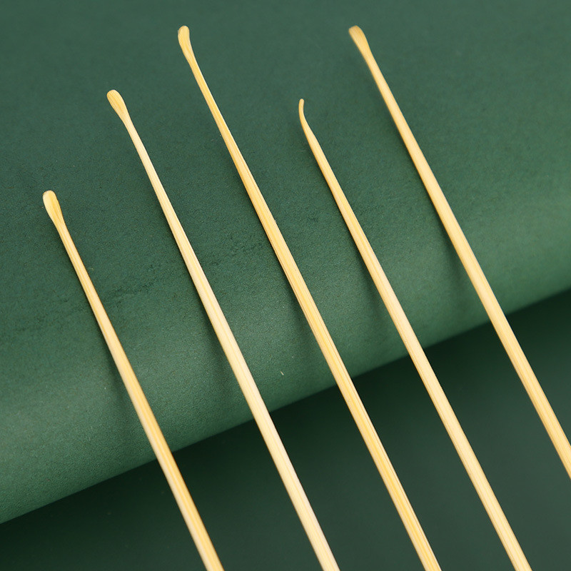 Popular~Sesame bamboo ear spoon Factory in stock Ear cleaning tool bamboo ear pick with curved tip1.