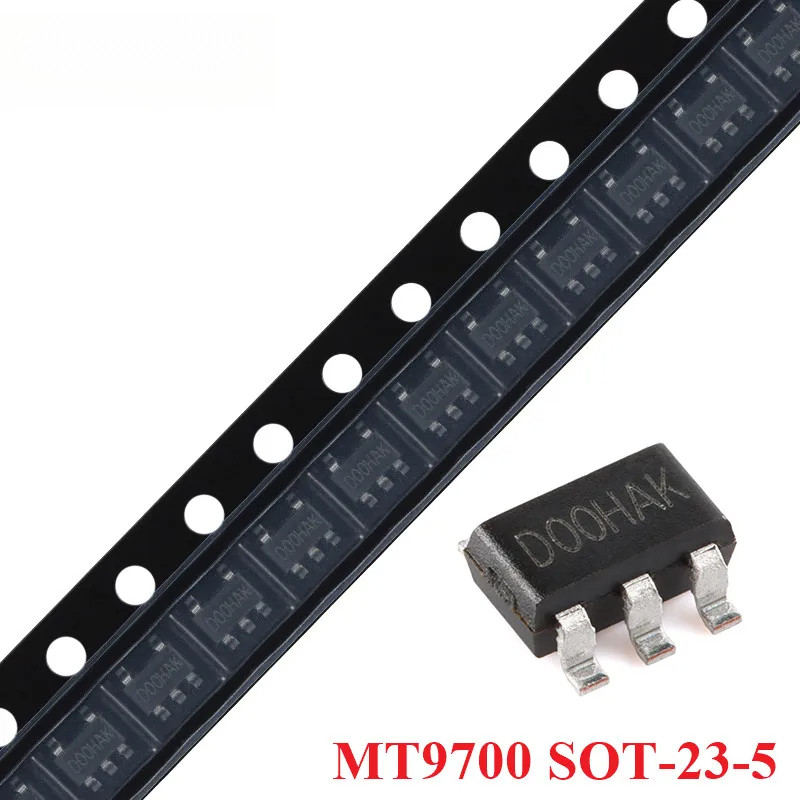 20 ชิ้น/5 ชิ้น MT9700 SOT23-5 9700 D00HA SOT-23 80 เมตรΩ ปรับ Fast Response Current Limiting Distrib
