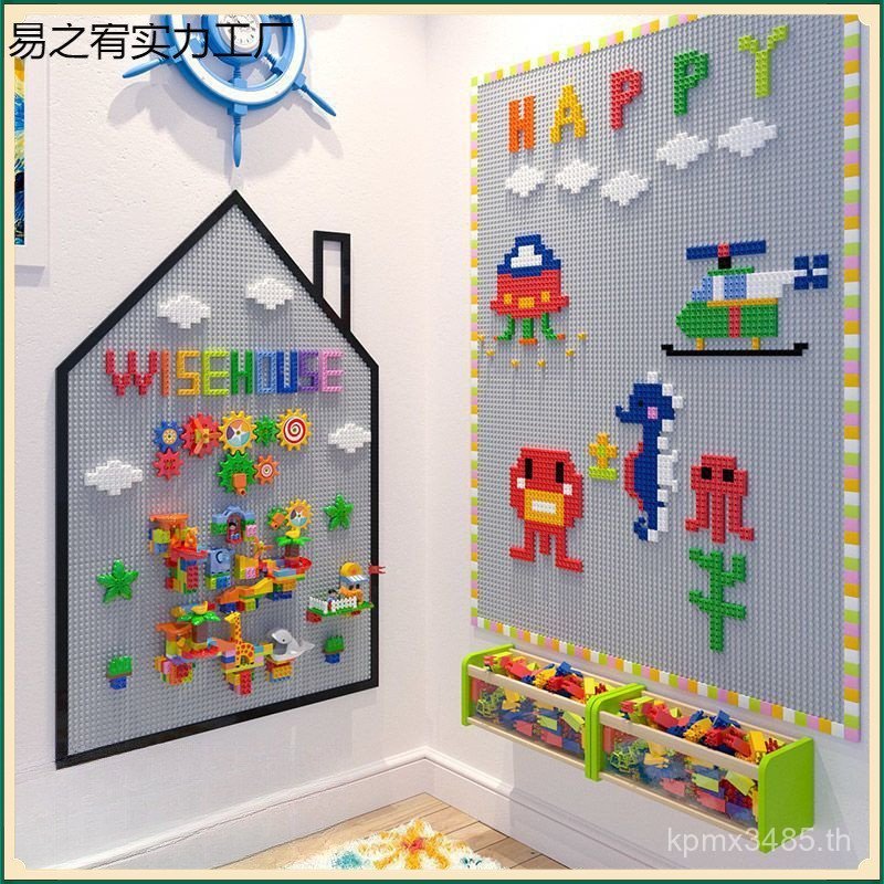 Lego Wall Big Modeling House ของเล่นบ้านประกอบผนัง Creative Compatible เด็ก Wall diy Particle Buildi