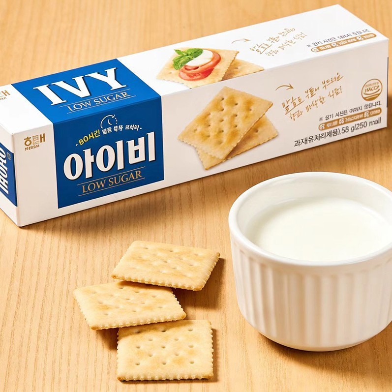 Haitai IVY โซดาบิสกิตกรอบเค็มบิสกิตอาหารเช้าอาหารทดแทนขนมน้ําชายามบ่าย LS32226 @
