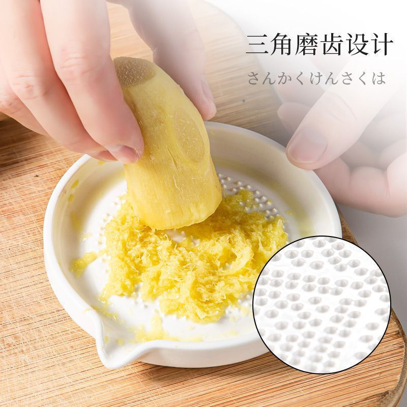 New Product#Ceramic Ginger Grinding Tool, Garlic and Ginger Paste Grinder, Manual Hand-Operated Grin