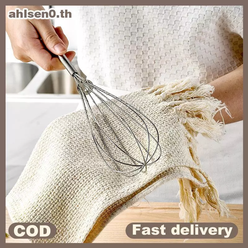 Ahlsen0 ตะกร้อมือสแตนเลสขนาดเล็ก สำหรับตีไข่และครีม
