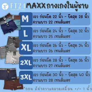 กางเกงในชาย MAXX สีดำ แพค 5 ตัว ผ้าคอตตอน สเปนเด็กซ์ ใส่สบาย ทน Man ผู้ชาย Clothing