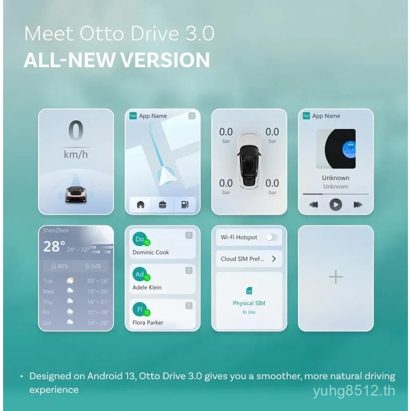 OTTOCAST P3 Pro กล่องวิดีโอไร้สาย Carplay Android Auto Aadapter 8GB 128GB Ai Voice QCM 6225 เอาต์พุต