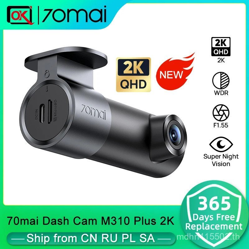 70mai Dash Cam M310 Plus 2K 24H โหมดที่จอดรถ Super Night Vision สนับสนุนบัฟเฟอร์การบันทึกฉุกเฉินและก