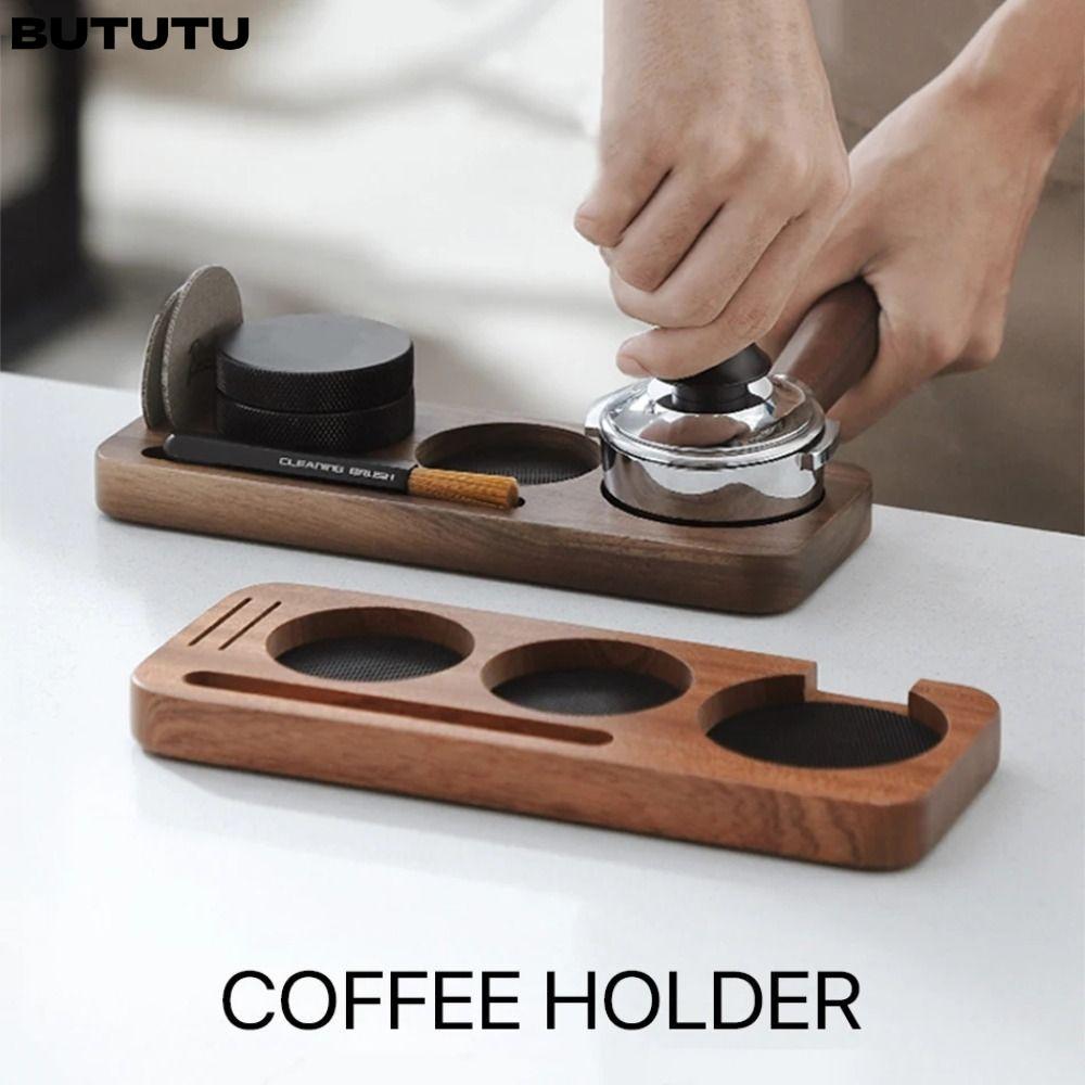 BUTU Portafilter Holder, Storage ไม้กาแฟ Tamper Mat Station, 51/58 มม.กาแฟ Tamping Station Espresso อุปกรณ์เสริม