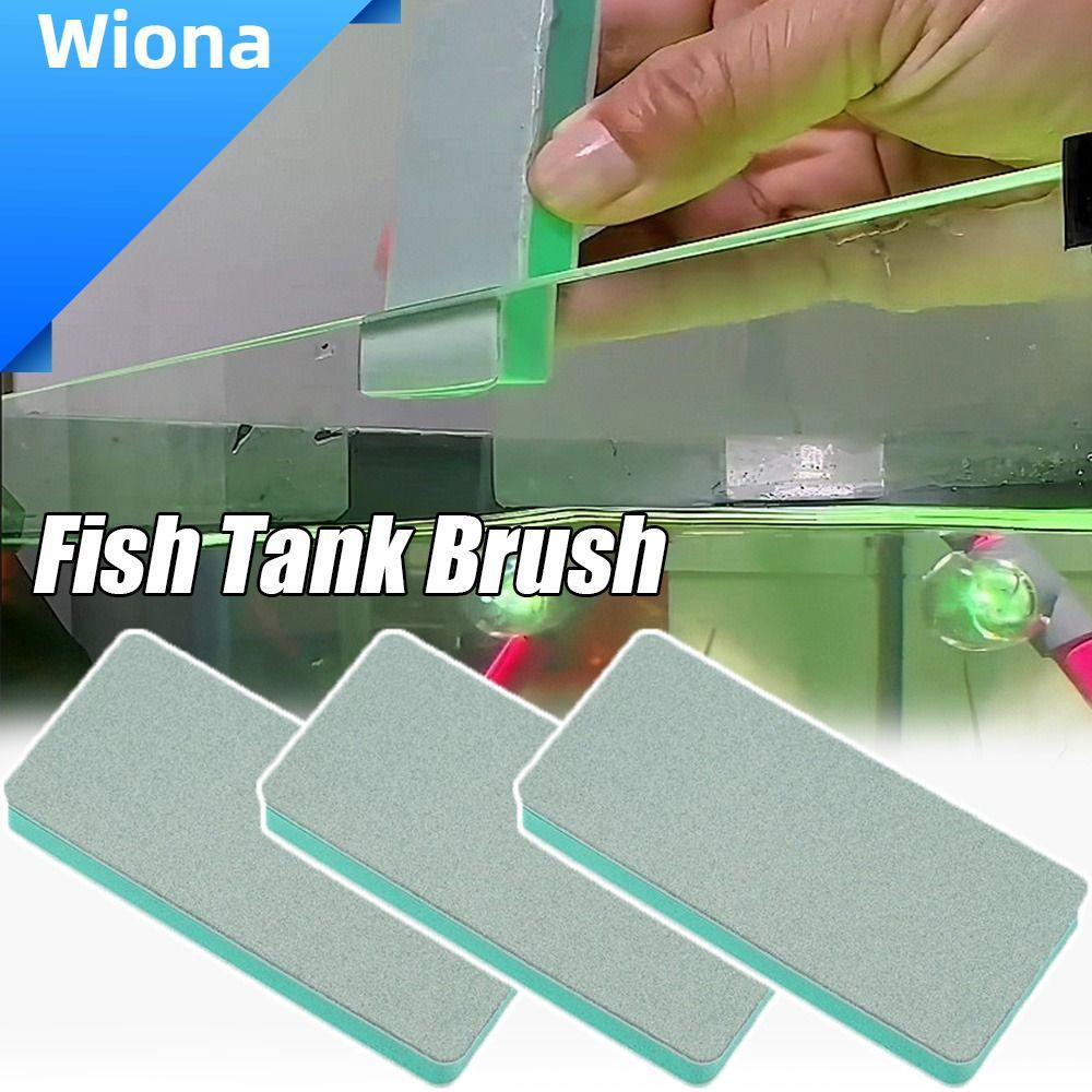 WIONA แปรงตู้ปลา, ขจัดตะกรันไม่มีมุมตายเช็ดตู้ปลา, ทนทานความยืดหยุ่นสูง EVA Fish Tank Cleaning Artif