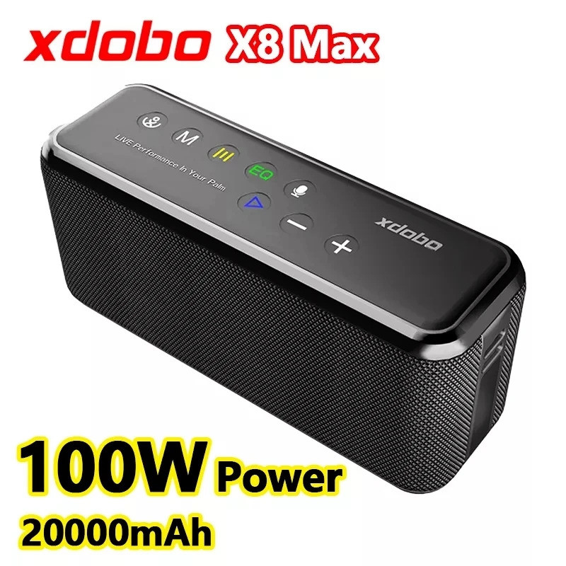 XDOBO X8 Max 100W ลําโพงบลูทูธไร้สายกําลังสูงเกมเสียง TWS 3D สเตอริโอซับวูฟเฟอร์กลางแจ้งแบบพกพากันน้