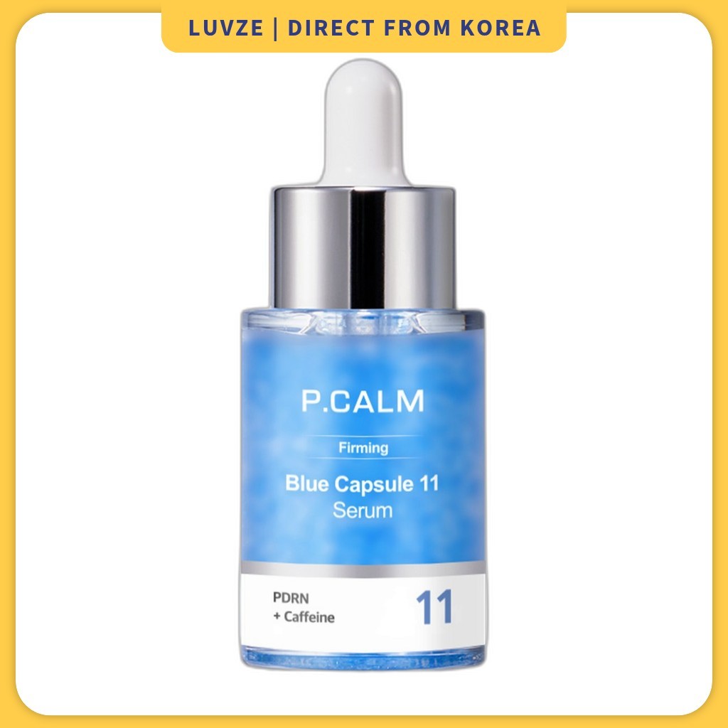 [p.calm] PDRN + Caffeine Blue Capsule 11 Serum, 30ml, 1pc / Korean Serum / Firming Effect / ของแท้ 1