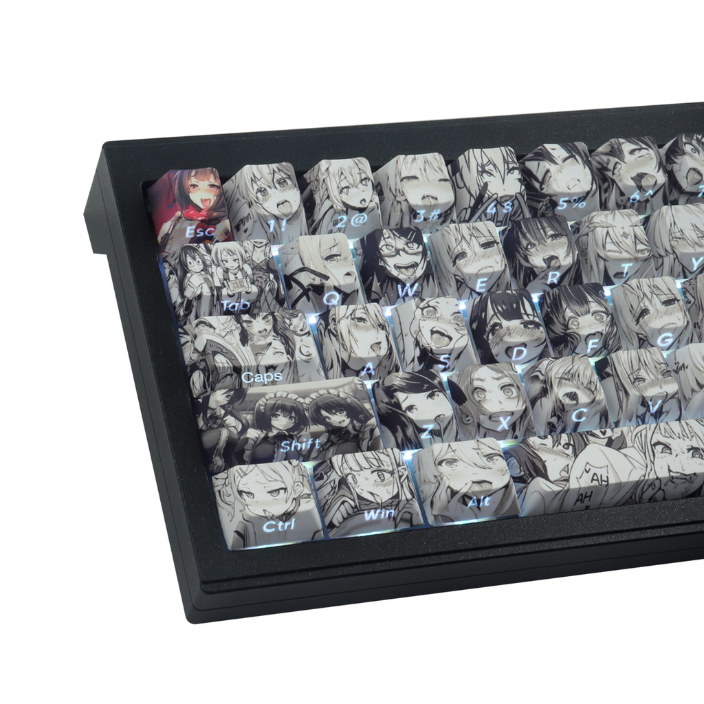 Ahego Side Backlight Keycaps 128 Keys PBT Cherry Profile DYE-SUB For MX Switch Mechanical Keyboards