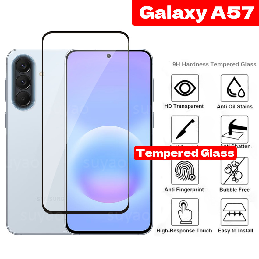 สําหรับ Samsung Galaxy A57 A37 5G 2026 โทรศัพท์แก้ว Tempered Full กาว GalaxyA57 GalaxyA37 A17 A07 ป้องกันหน้าจอ HD ด้านหน้าฟิล์มแก้ว Clear Vidro ป้องกัน 9H ฝาครอบ