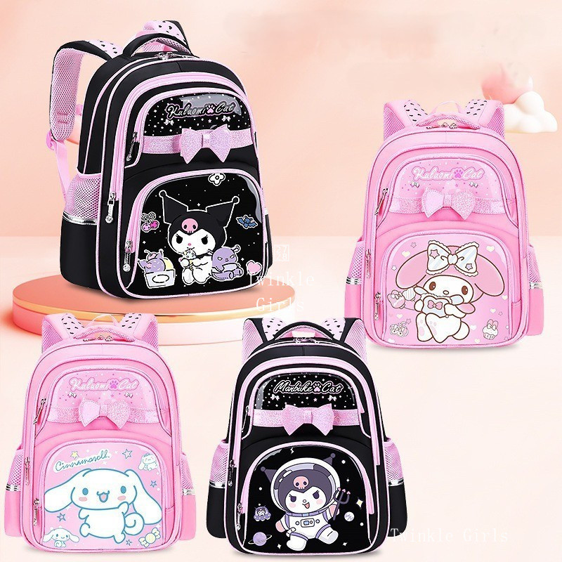 กระเป๋าเป้สะพายหลัง SANRIO Kuromi My Melody Cinnamoroll กระเป๋านักเรียน กันน้ำ น้ำหนักเบา สำหรับนักเรียนประถมศึกษา ทนทาน สุดน่ารัก