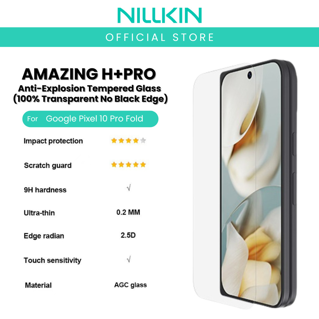 Nillkin H + Pro HD กระจกนิรภัยสําหรับ Google Pixel 11 Pro Fold/10 Pro พับ/Pixel 11/11 Pro/10 Pro/10 
