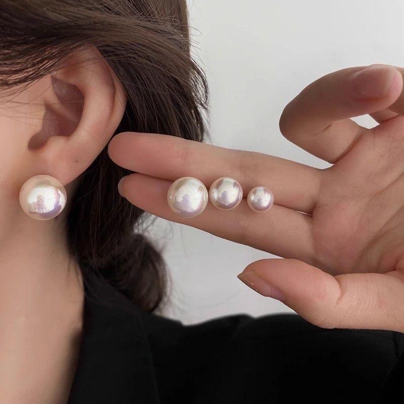 ชุดต่างหูสตั๊ดคริสตัลมุกหลากสีสีทอง เครื่องประดับแฟชั่นสำหรับผู้หญิงทุกวัน