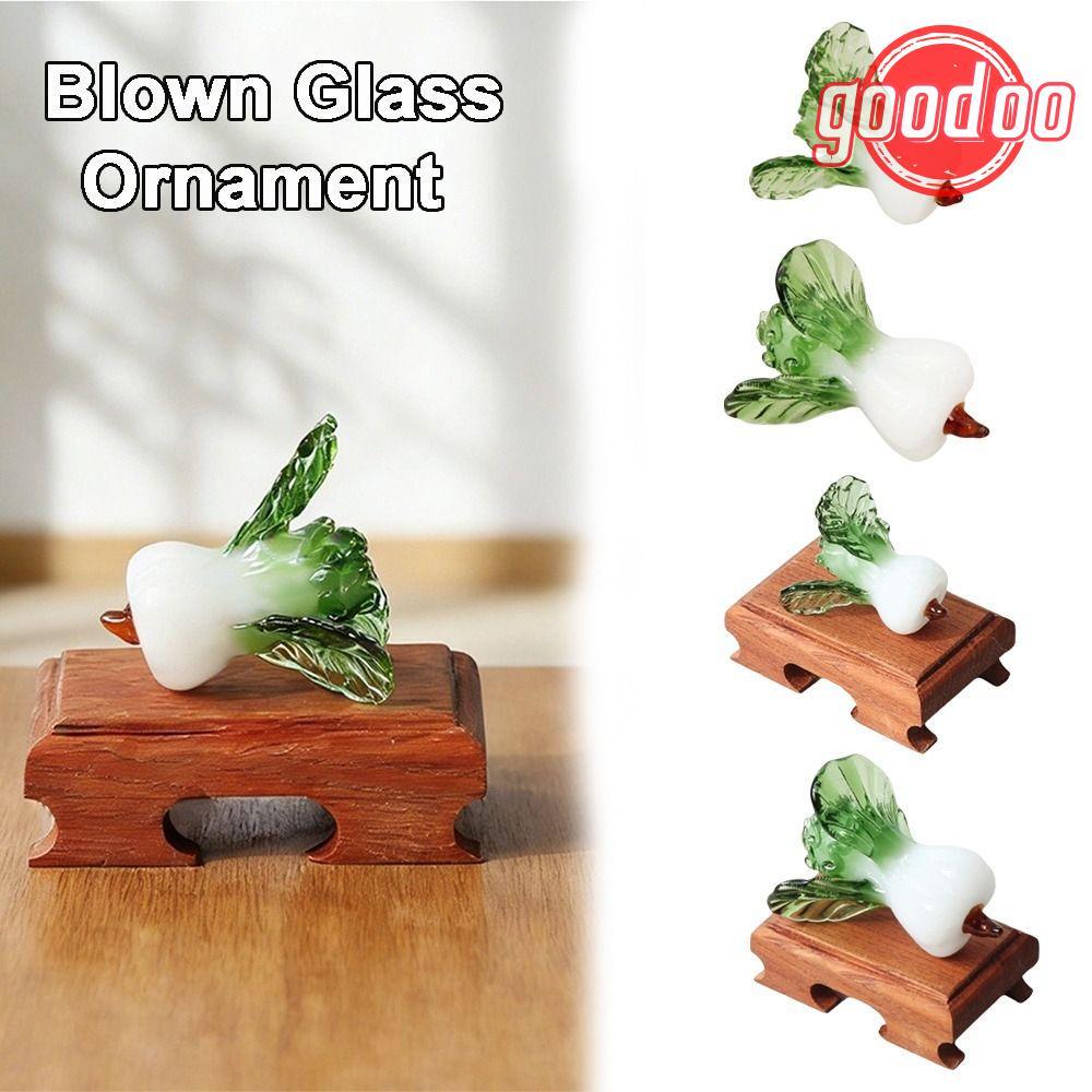 [GOODO] คริสตัลตกแต่งโต๊ะ, แก้วเป่า Bok Choy รูปร่างแก้ว Bok Choy, การออกแบบความเจริญรุ่งเรือง Bok C