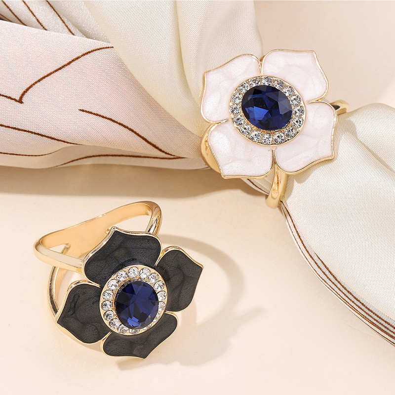 ผ้าพันคอไหมคุณภาพเยี่ยม มีเข็มขัดคล้องคอสำหรับผู้หญิง IDK2