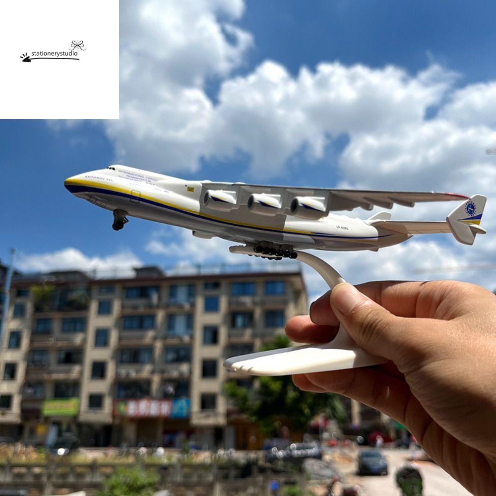 STATIONERYSTUDIO AN225 เครื่องบินจําลอง, โลหะผสม 1/400 Scale Antonov an-225, ตกแต่ง Diecast Miya เคร