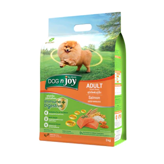 อาหารสุนัข Dog n joy [3kg] ด็อกเอ็นจอย ขนาด 3 กิโลกรัม มีกรดอะมิโนที่จำเป็นต่อสุนัข