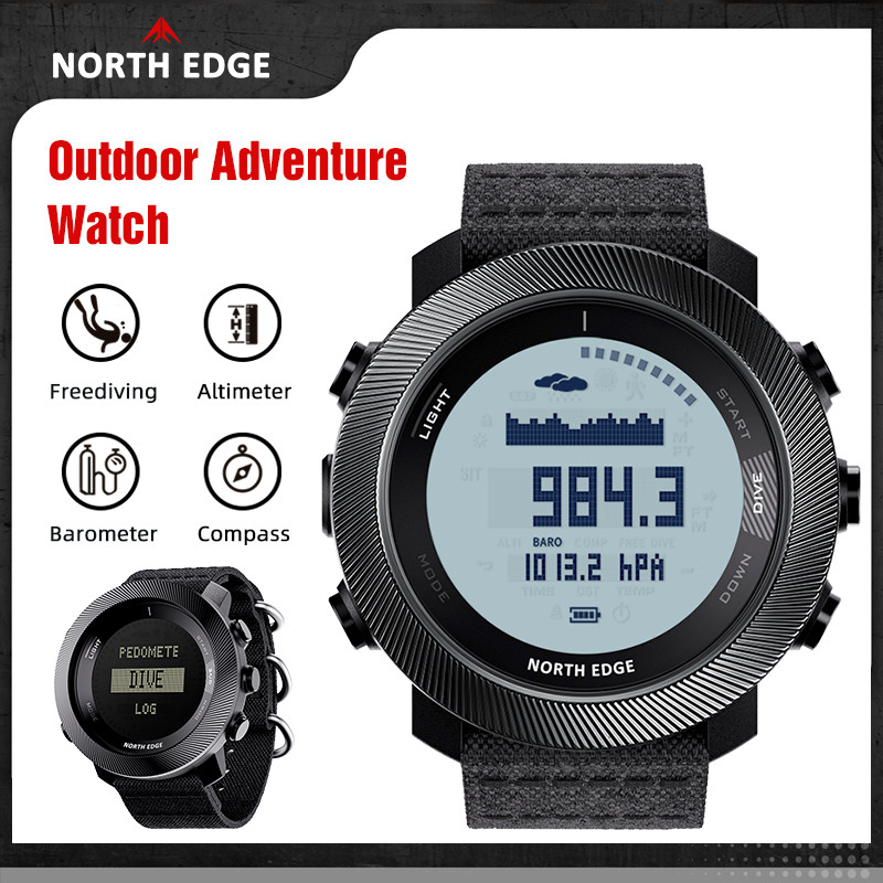 north edge Apache นาฬิกาข้อมือดิจิตอลสายไนลอน