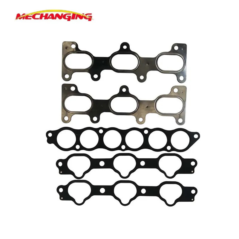 สําหรับ HYUNDAI SONATA IV (EF) 2.7 V6 G6BA G6BA-Y G6BA-G 5PCS ไอดีไอเสีย Manifold ปะเก็นเครื่องยนต์อ
