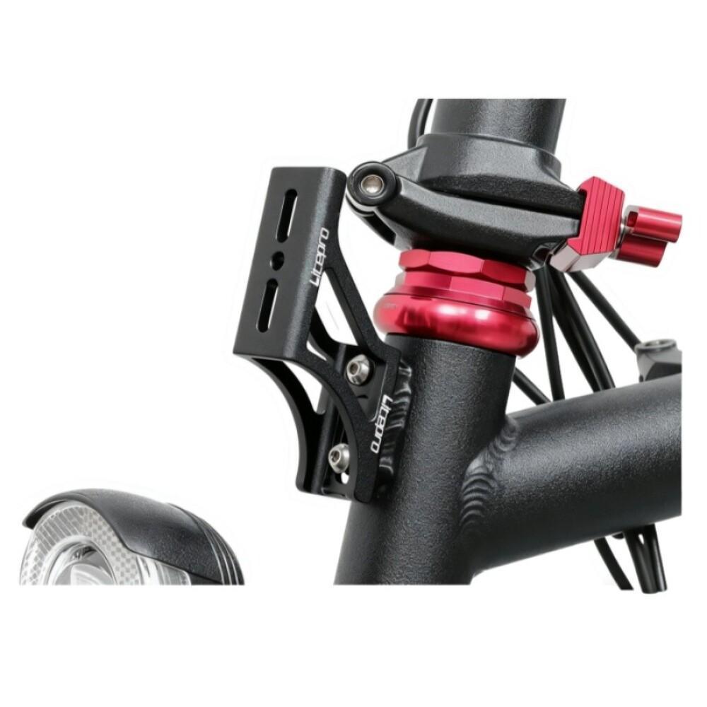 Litepro จักรยานพับกระเป๋าด้านหน้ายกที่นั่งอลูมิเนียม Carrier Mount Adapter Raiser สําหรับ Brompton Bike