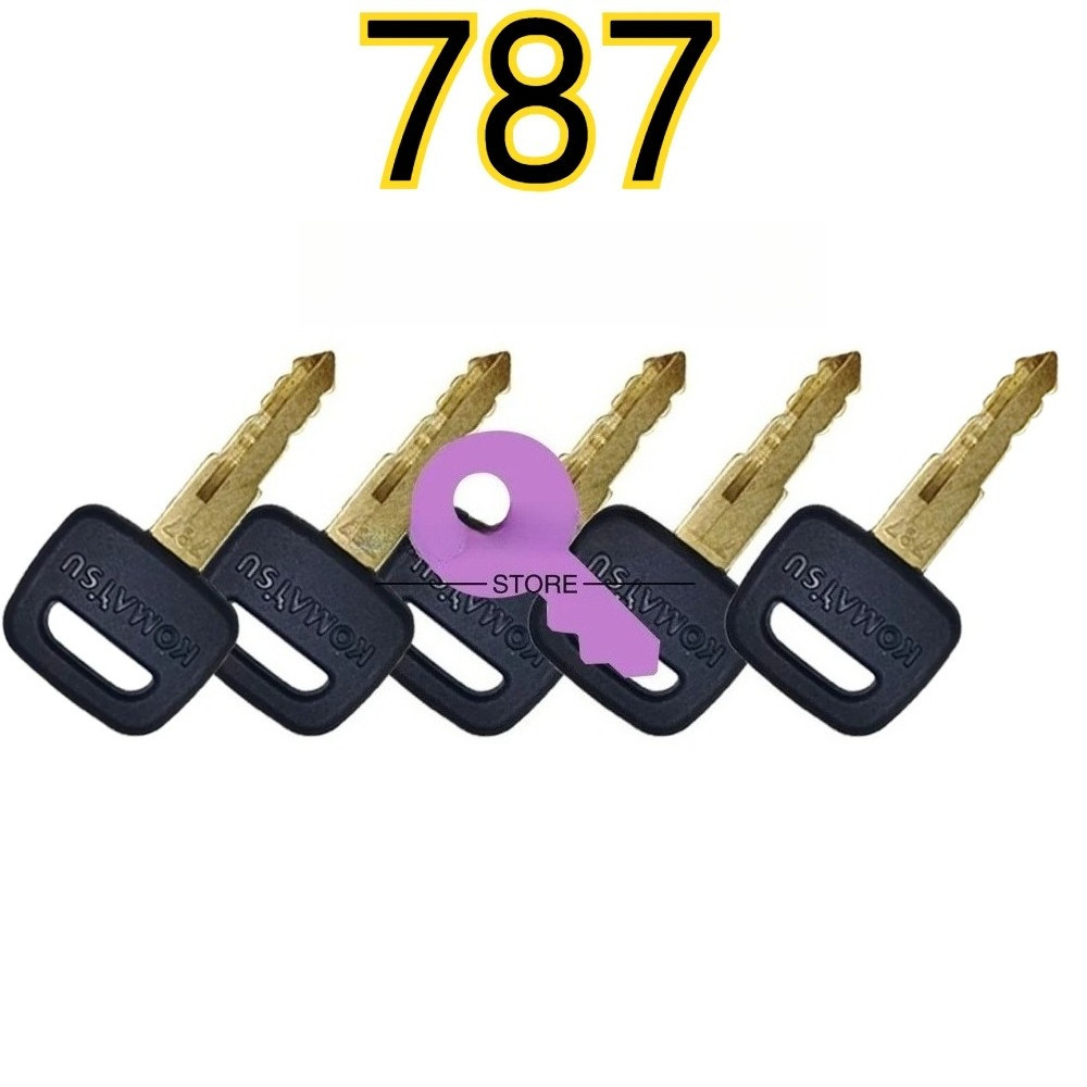 10/5/1pcs ใหม่ Komatsu 787 สําหรับอุปกรณ์หนักสีดํา Handle Key Excavator Bulldozer Loader Backhoe Sta
