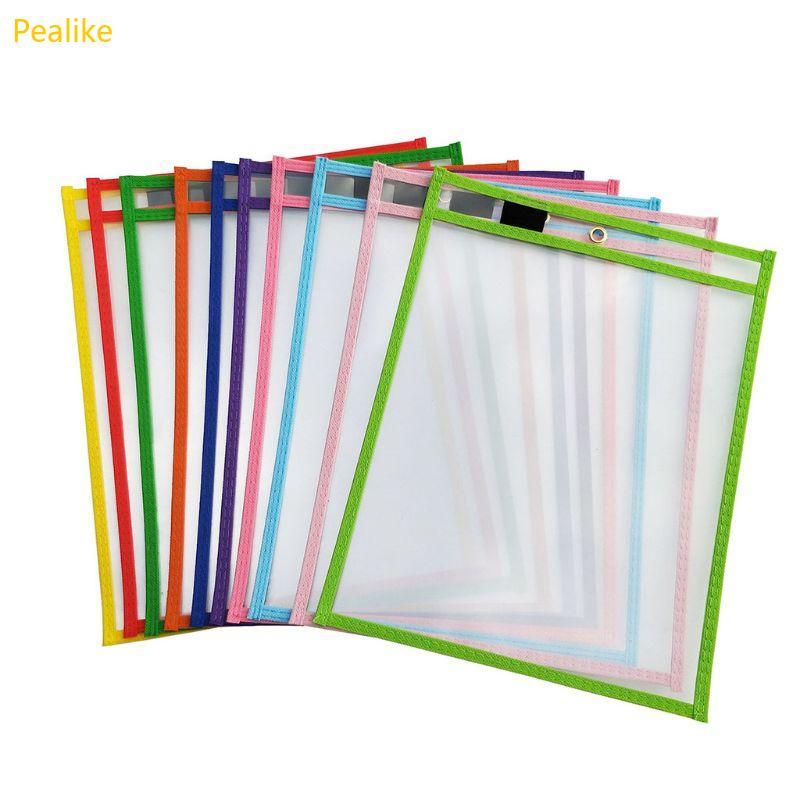 Pealike 10 x14 เขียนเช็ดกระเป๋าแขน Fit กระดาษมาตรฐานสําหรับ Home Office School 10x