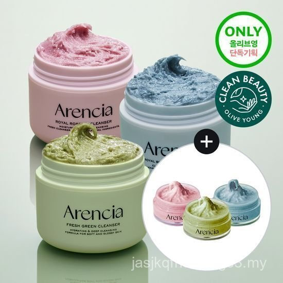 Arencia Fresh Rice Cake Cleaner/ARENCIA Fresh Cleaner Series 120g+15g 3 ประเภท (เขียวสด, Delaja Rose