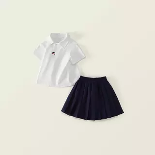 Hania kids พร้อมส่ง (สินค้ากดแยกชิ้น) เสื้อขาวโปโล/กางเกง/กระโปรงกรม - K5125862+K512584 K5135848