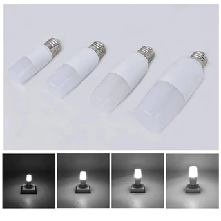 หลอดไฟ LED 10W/15W/20W/25W ทรงกระบอก ขั้ว E27 สีขาว หลอดไฟในบ้าน หลอดไฟประหยัดพลังงาน