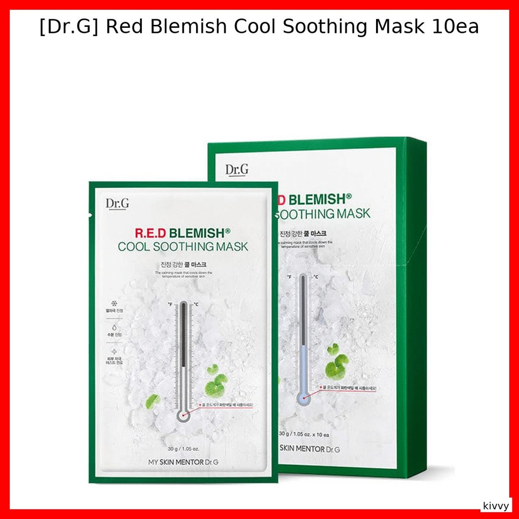 [Dr.G] Red Blemish Cool Soothing Mask 10ea / Soothing Hydrating by kivvy