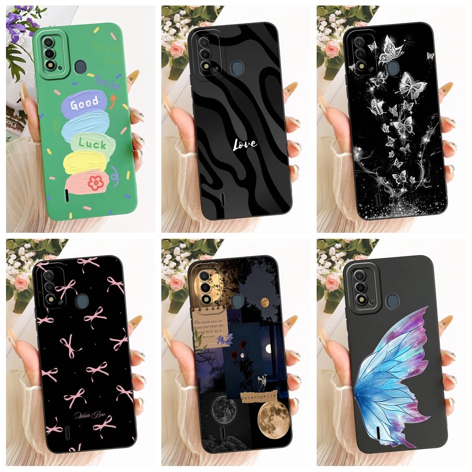 ฝาครอบกันกระแทกสําหรับ Itel P37 P651L / P37 Pro / Vision 2S / Vision 2 Plus P681L ปลอกแฟชั่นผีเสื้อซ