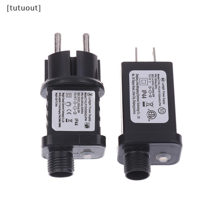 [tuout] EU/US Plug 5VDC 6W 8 ฟังก์ชั่น SELV LED Lamp Driver Adapter IP44 กันน้ําเลเซอร์แสงยุโรปแหล่ง