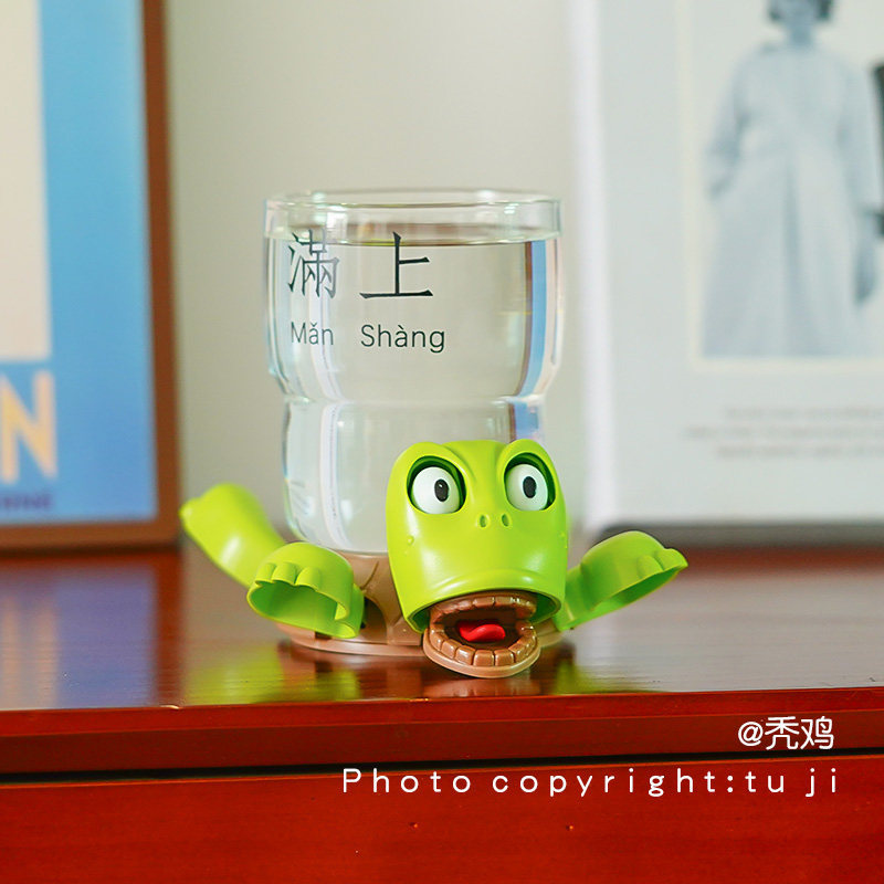 < Turtle: I Persuade You Kindness} บทคัดย่อ Staring Turtle Coaster การบีบอัดของขวัญสร้างสรรค์