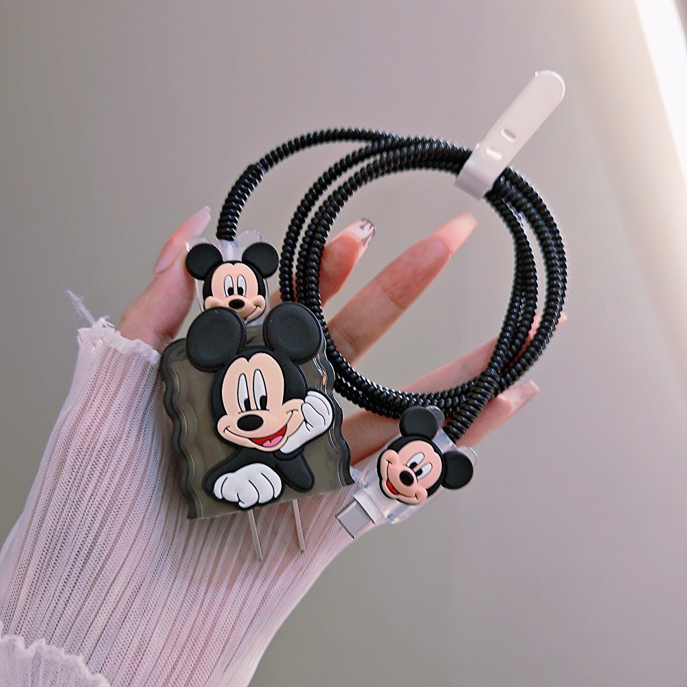 ใหม่การ์ตูน Mickey Charger Head เคสป้องกันสําหรับ iPhone รูปที่ 5