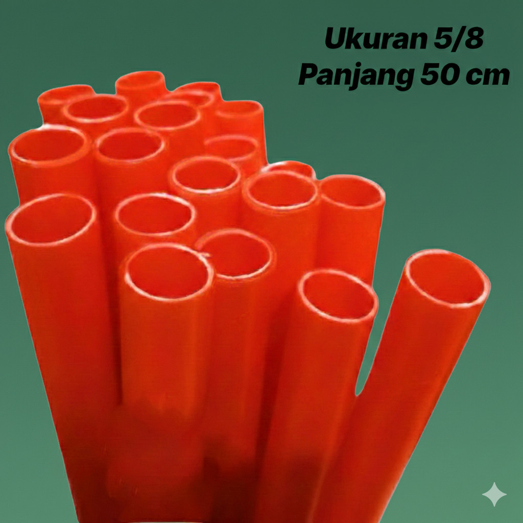 MERAH MESIN RED AQUARIUM PIPE 5/8 นิ้ว 50 ซม.น้ําเครื่องกรองปลา POND PIPE