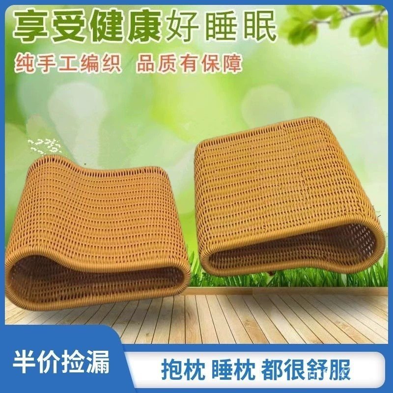 หมอนฮาร์ดครัวเรือนทอกลวงกระดูกสันหลังส่วนคอล้างทําความสะอาดได้ที่ทําด้วยมือสไตล์จีนหมอนพักกลางวันหวา