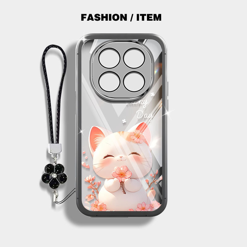 VRQR สําหรับ Xiaomi Redmi Note 15 Pro Plus หมายเหตุ 15 Pro + 5G 4G Poco M8 Pro 5G น่ารักยิ้มแมวดอกไม้เชือกแขวนโปร่งใสกันกระแทกเคสโทรศัพท์ ราคา ถูกที่สุด ดีลบีเคเค แกลเลอรีภาพที่ 6