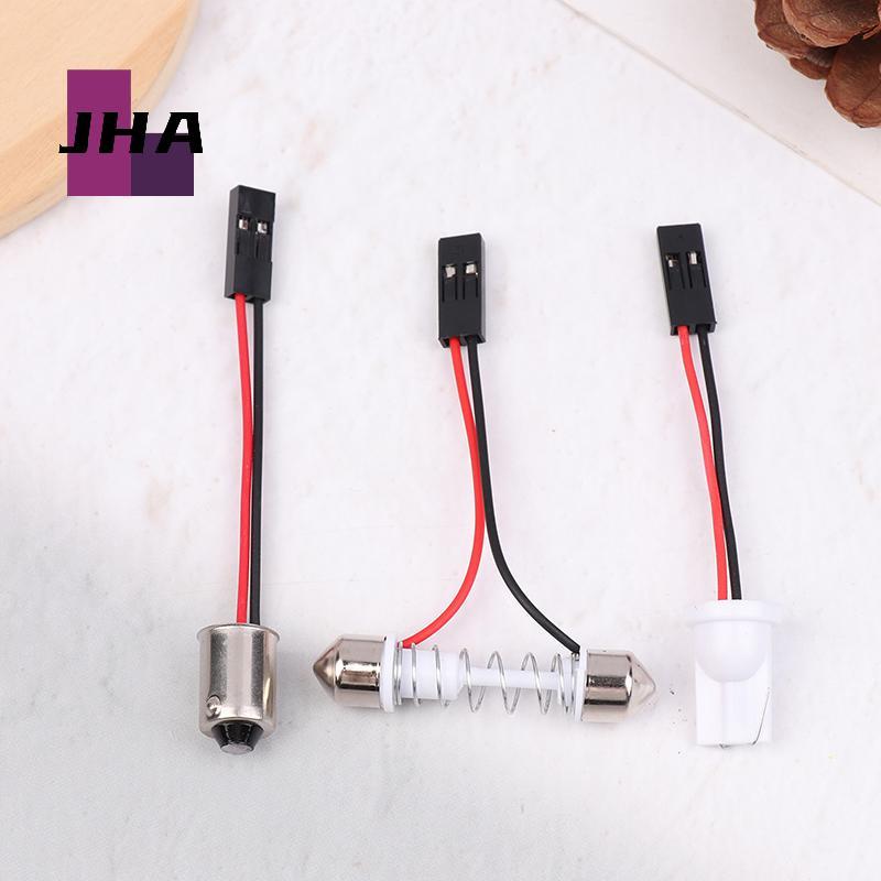 [JHA] อะแดปเตอร์ 10 ชิ้นสําหรับไฟรถยนต์แผง Led Stop Lamp ภายในรถโดมหลอดไฟ T10 BA9S T4W Festoon To Pi