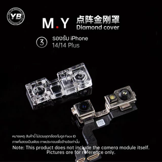 YCS Dot Matrix Diamond Cover (1 ชุด 4 ชิ้น) ฝาครอบกล้องหน้า เฟสไอดี และอินฟราเรด