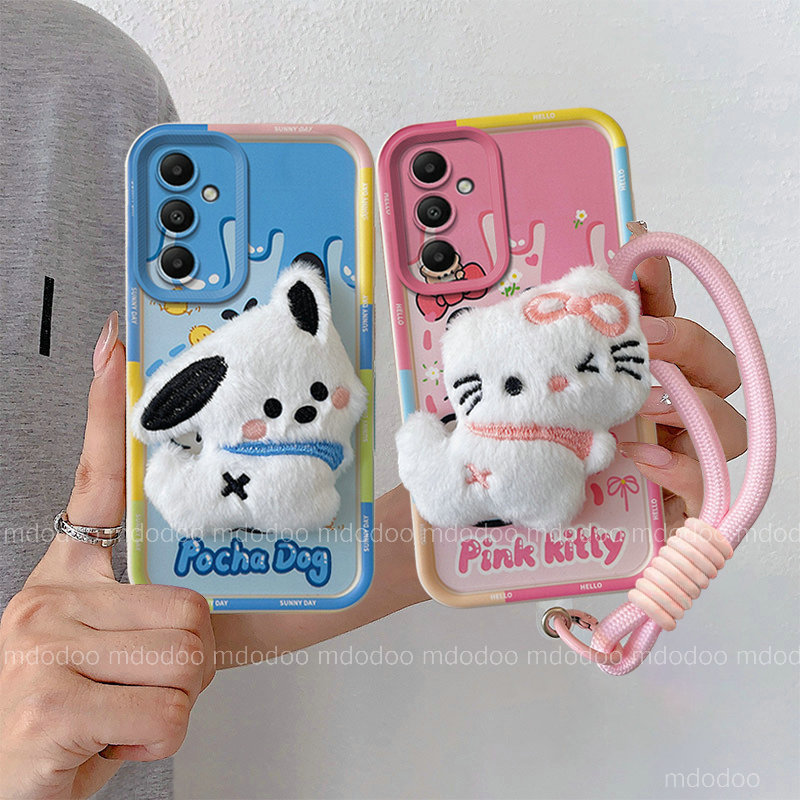 เคส 3D Fur Plush Doll Airbag Bracket For Honor X9D X7D X9C X8C X8B X7C X5C Plus 400 200 Smart X5B X6