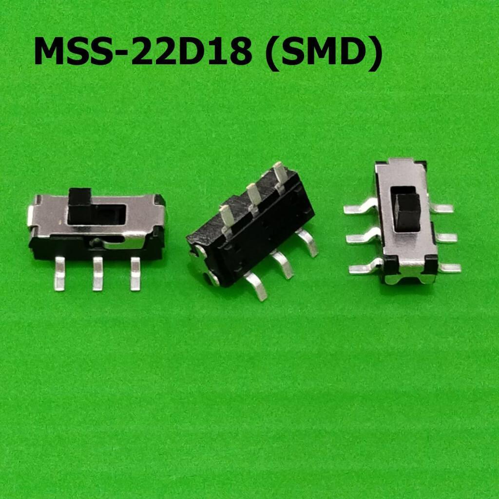 สวิทช์ เลื่อน Slide Switch Toggle Switch SMD Switch 6 ขา 3.55x9.05mm #สวิทช์เลื่อน MSS-22D18 (SMD) (