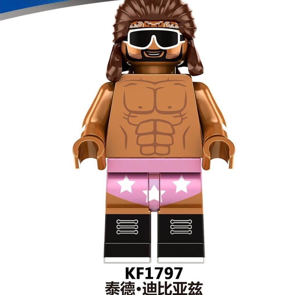 ใช้งานร่วมกับ Lego Minifigure Building Blocks ประกอบของเล่นอนุภาคขนาดเล็กของขวัญเด็ก Wrestling King 