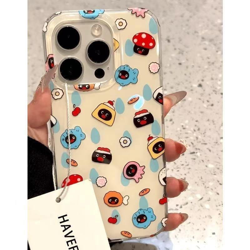 Taiyaki พุดดิ้งเพนกวินสําหรับ iphone 13 16 15 11 14 12 14PRO 15PRO 15PROMAX 12PROMAX 16PLUS 14PLUS X