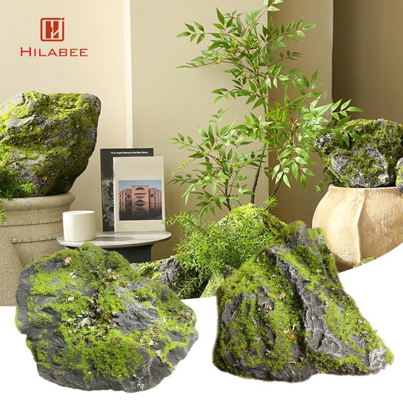 [hilabee] หินประดิษฐ์ตกแต่งครอบคลุมตกแต่งน้ําหนักเบา Diorama หินภูมิทัศน์ Rock สําหรับหัตถกรรม DIY Terrariums