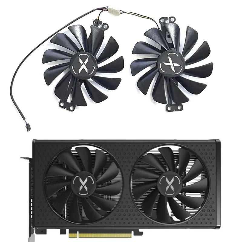 ใหม่ RX6600 6600XT GPU พัดลม 4PIN 95 มม.FDC10U12S9-C FY09010M12LPA สําหรับ XFX RX 6600 6600XT 8GB Sp