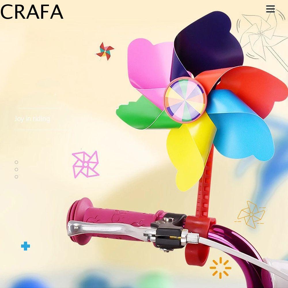 CRAFA จักรยาน Windmill ตกแต่งรถเด็ก Pinwheel สกู๊ตเตอร์เด็ก สีสัน Pinwheel ชิ้นส่วนจักรยานขี่จักรยาน